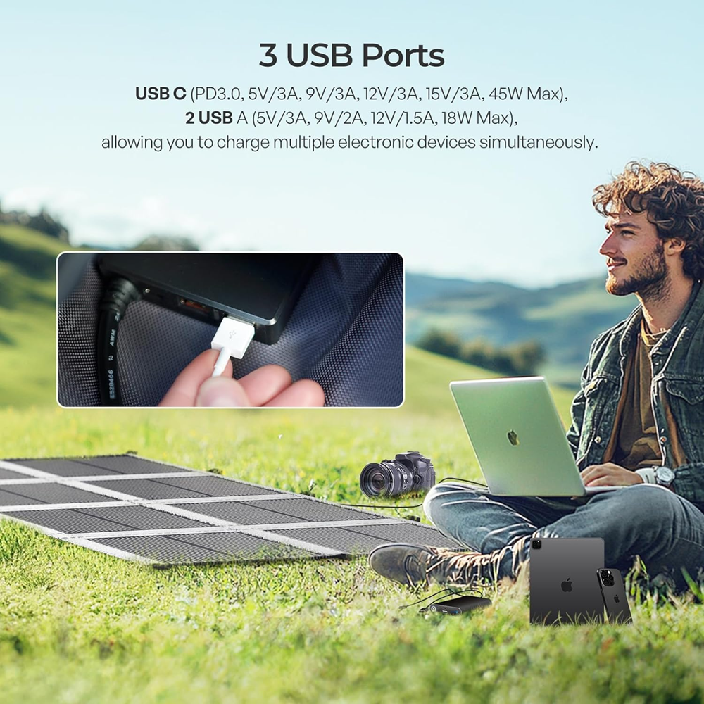 200 watt Portable Solar Panel Blanket - Forge and Bearing