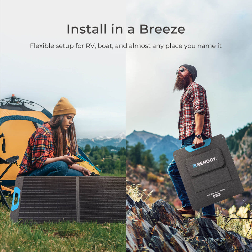 Renogy 200W Portable Foldable Solar Panel - Forge and Bearing