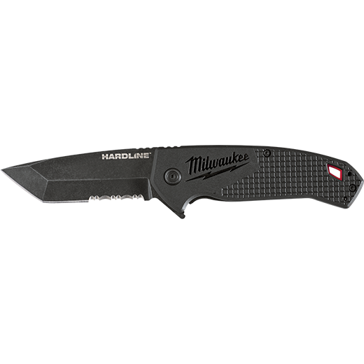 Milwaukee 3" HARDLINE™ Serrated Blade Pocket Knife - Forge and Bearing