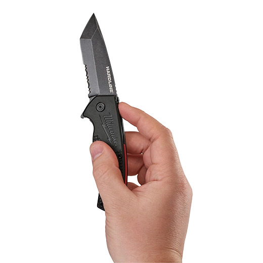 Milwaukee 3" HARDLINE™ Serrated Blade Pocket Knife - Forge and Bearing