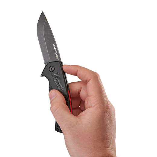 Milwaukee 3” HARDLINE™ Smooth Blade Pocket Knife - Forge and Bearing