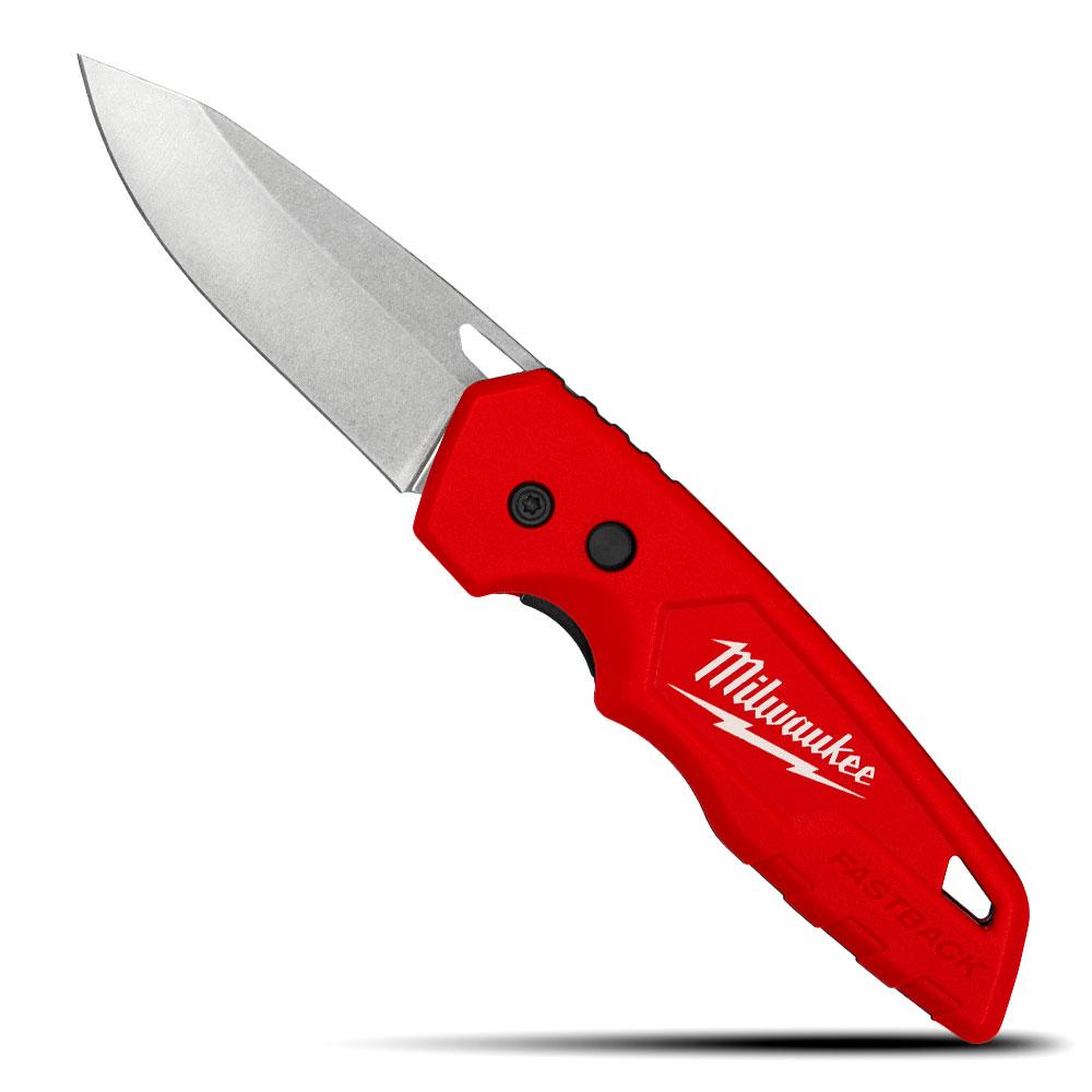 Milwaukee FASTBACK Smooth Blade Folding Knife - Forge and Bearing