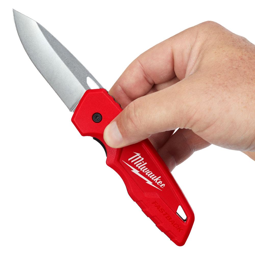 Milwaukee FASTBACK Smooth Blade Folding Knife - Forge and Bearing
