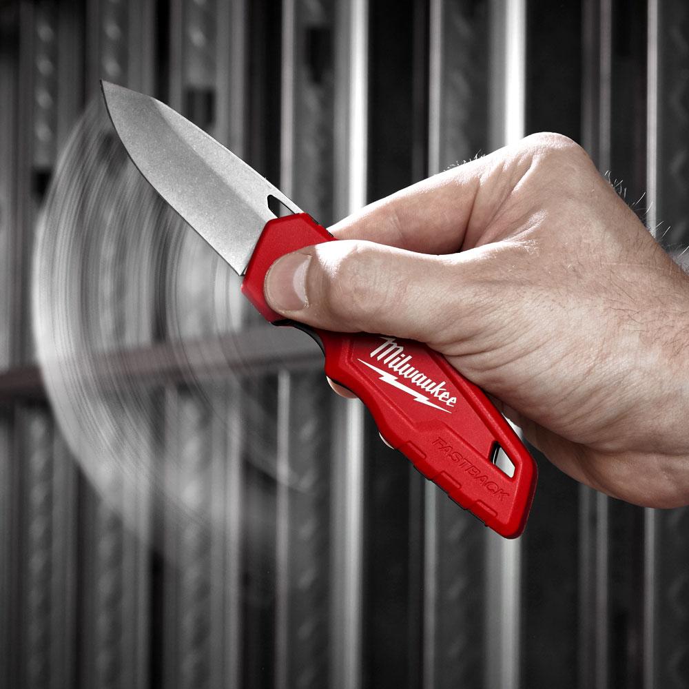 Milwaukee FASTBACK Smooth Blade Folding Knife - Forge and Bearing