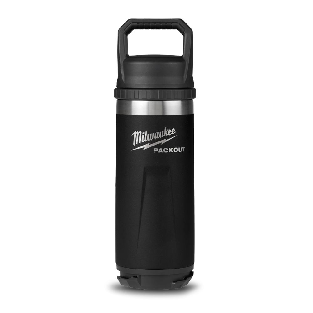 Milwaukee PACKOUT 532ml Black Bottle With Chug Lid - Forge and Bearing
