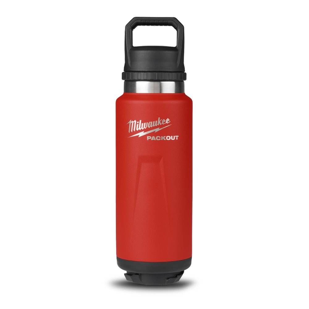 Milwaukee PACKOUT 1064ml Red Bottle With Chug Lid - Forge and Bearing