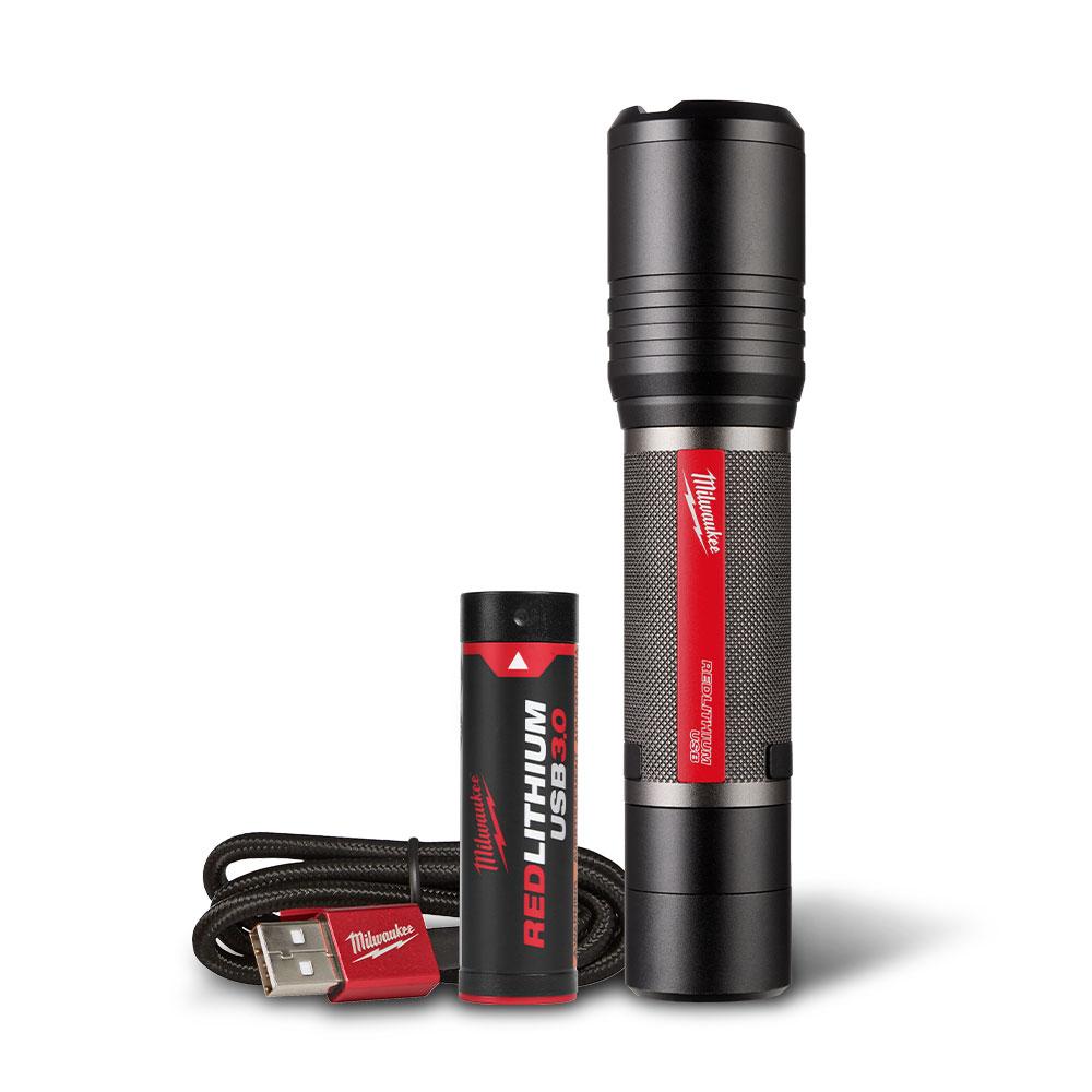 Milwaukee REDLITHIUM USB Rechargeable Slide Focus Flashlight - Forge and Bearing