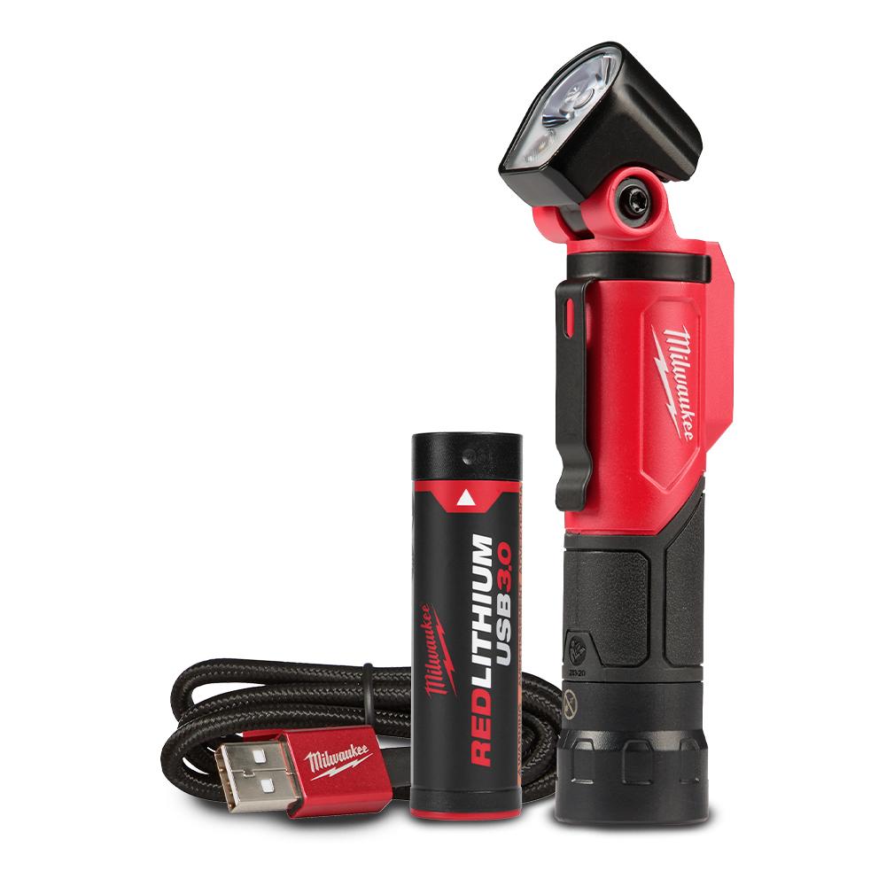 Milwaukee REDLITHIUM™ USB Pivoting Work Light – 500 Lumens - Forge and Bearing