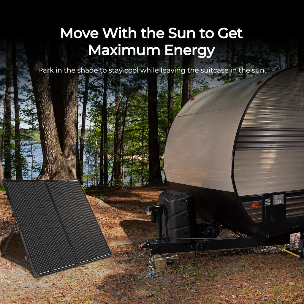 200 WATT 12 VOLT MONOCRYSTALLINE FOLDABLE SOLAR SUITCASE - Forge and Bearing