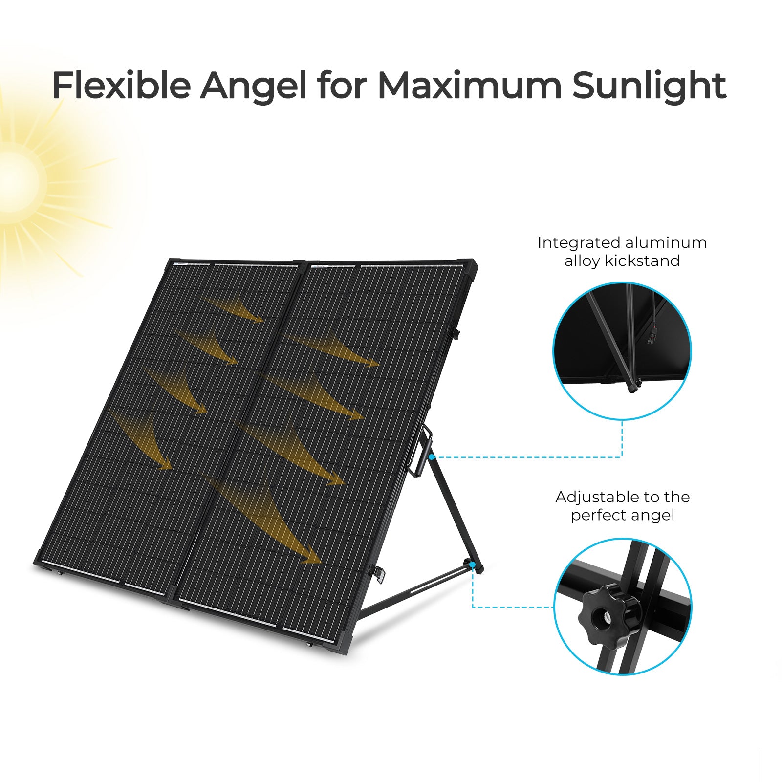 200 WATT 12 VOLT MONOCRYSTALLINE FOLDABLE SOLAR SUITCASE - Forge and Bearing